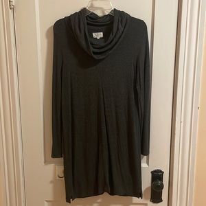 Lou & Grey gray cowl neck dress